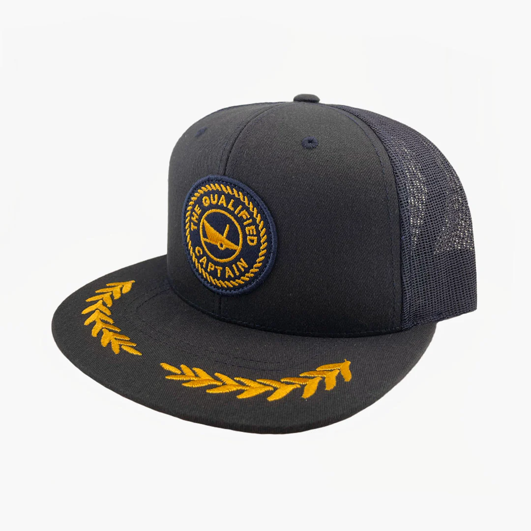 Embroidered Patch Captain Hat - Image 3