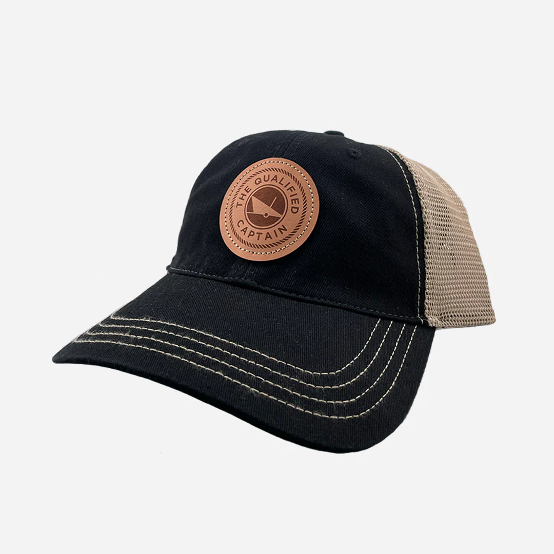 Leather Patch Garment Washed Trucker Hats - Image 3
