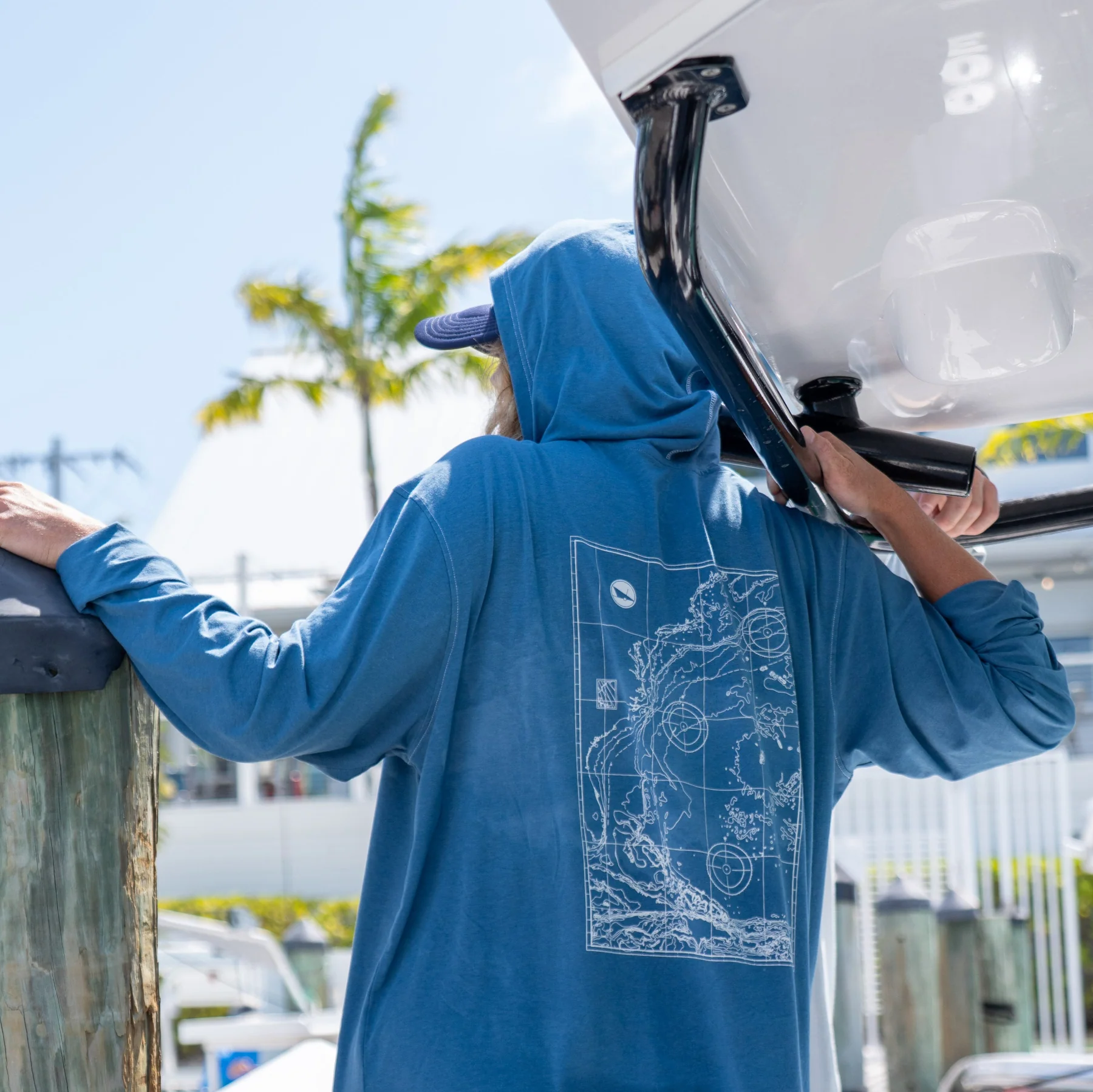 Nav Chart Premium Performance Hoodie - Image 6