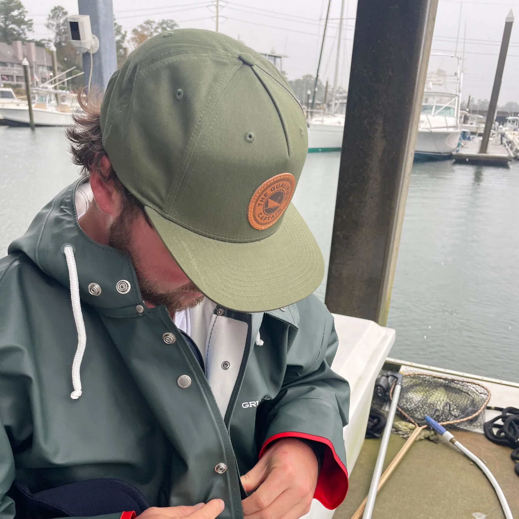 TQC Leather Patch Mid-Profile Hat - Image 9